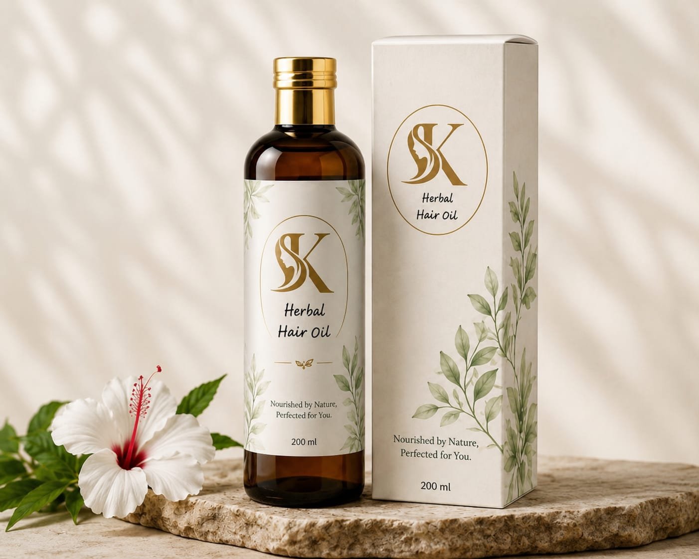 SK Herbal Hair Oil bottle with gift box